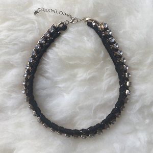 Dedazzled Black & Gold Jewel Choker
